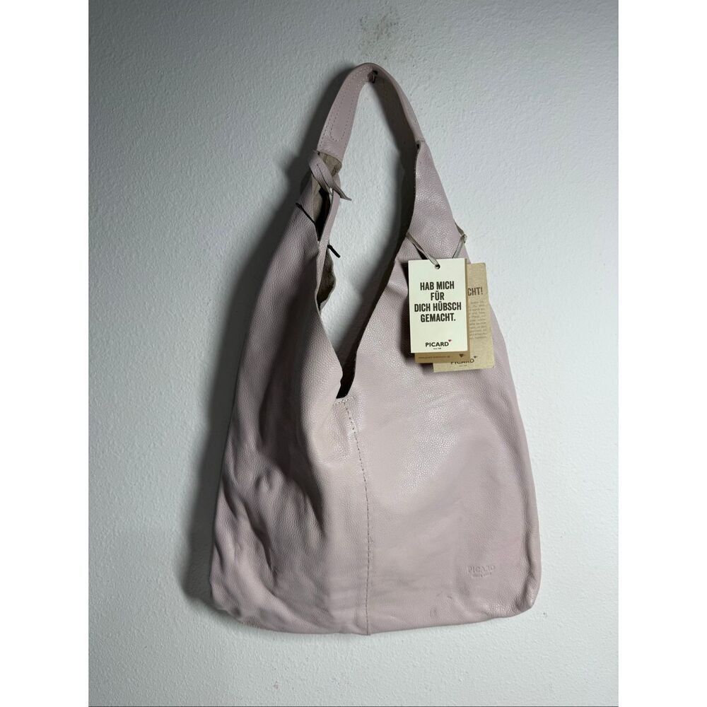 NWT Picard Leather Womens Shoulder Tote Bag Pink Made in Germany See Description